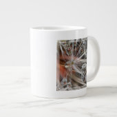 Löwenzahn-Abstrakt Jumbo-Tasse (Vorderseite Rechts)