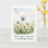 Löwenzahn Aquarell Beileid Trauerfall Karte (Gelbe Blume)