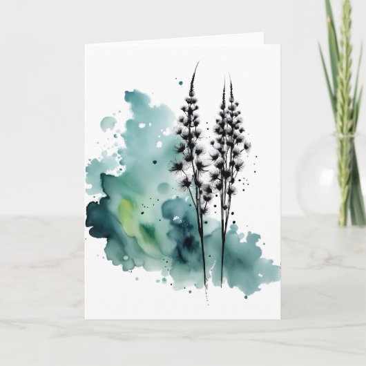 Löwenzahn - Aquarellblumen Karte (Vorderseite)