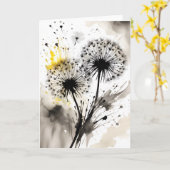 Löwenzahn - Aquarellblumen Karte (Gelbe Blume)