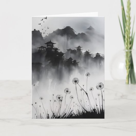 Löwenzahn - Aquarellblumen Karte (Vorderseite)