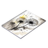 Löwenzahn - Aquarellblumen Notizblock (Linke Seite)
