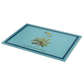 Löwenzahn auf Blau Schneidebrett (Ecke)