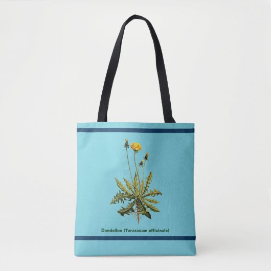 Löwenzahn auf Blau Tasche (Vorderseite)