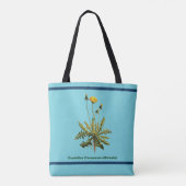 Löwenzahn auf Blau Tasche (Rückseite)