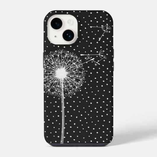 Löwenzahn auf Punkten iPhone Hülle (Rückseite)