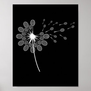 Löwenzahn Badminton Schläger Shirt Badminton Spiel Poster