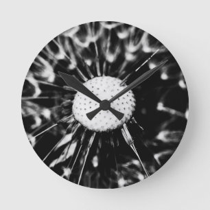 Löwenzahn blacq runde wanduhr