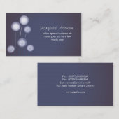 Löwenzahn blüht moderne blaue Visitenkarten Visitenkarte (Vorne/Hinten)