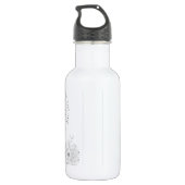 Löwenzahn blüht Rebe-romantischer Polterabend Trinkflasche (Rückseite)