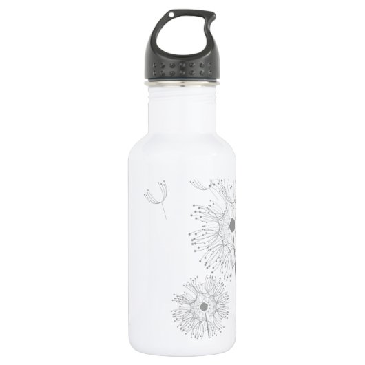 Löwenzahn blüht Rebe-romantischer Polterabend Trinkflasche (Vorderseite)