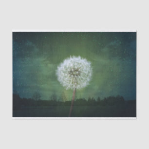 Löwenzahn-Blumen-Flaum-Starry Himmel-Kunst Seidenpapier