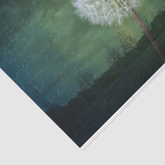 Löwenzahn-Blumen-Flaum-Starry Himmel-Kunst Seidenpapier (Ausschnitt)