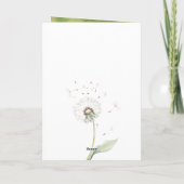 Löwenzahn-Blumen-Geburtstag Karte (Rückseite)