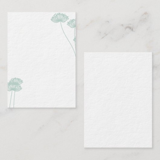 Löwenzahn-Blumen-Geschäfts-Karte Visitenkarte (Vorne/Hinten)