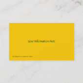 Löwenzahn-Blumen-Geschäfts-Karten Visitenkarte (Rückseite)