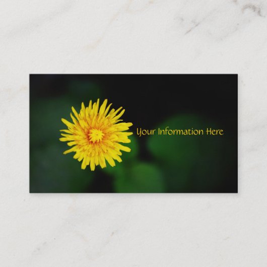 Löwenzahn-Blumen-Geschäfts-Karten Visitenkarte (Vorderseite)