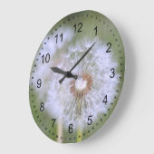 Löwenzahn-Blumen Große Wanduhr (Winkel)