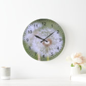 Löwenzahn-Blumen Große Wanduhr (Zuhause)
