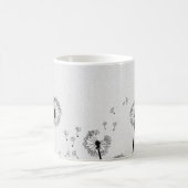 Löwenzahn Blumen Pappus Sporen Grau Kaffeetasse (Mittel)