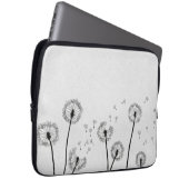 Löwenzahn Blumen Pappus Sporen Grau Laptopschutzhülle (Vorne Rechts)