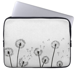 Löwenzahn Blumen Pappus Sporen Grau Laptopschutzhülle