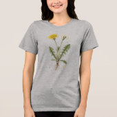 Löwenzahn Botanische Illustration Tri-Blend Shirt (Vorderseite)