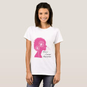 Löwenzahn Brustkrebs-Bewusstsein rosa Schleifenges T-Shirt (Vorne ganz)