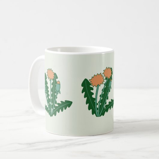 Löwenzahn Design Kaffeetasse (Vorderseite Links)