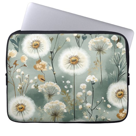Löwenzahn-Design-Serie #3 Laptopschutzhülle (Vorderseite)