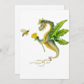 Löwenzahn-Drache u. Biene - Karte (Vorne/Hinten)