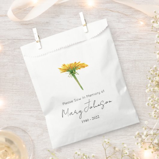Löwenzahn | Einfaches Samenpaket Begräbnis Geschenktütchen (Ausgeschnitten)