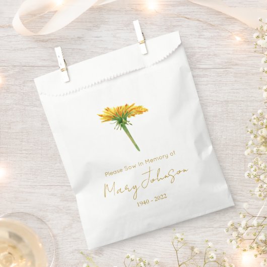 Löwenzahn | Einfaches Samenpaket Begräbnis  Geschenktütchen (Ausgeschnitten)