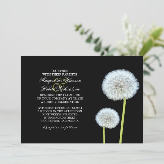 Löwenzahn Einladung (Stehend Vorderseite)