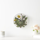 Löwenzahn (Farbstich) Runde Wanduhr (Zuhause)