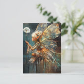 Löwenzahn Fee Postkarte (Stehend Vorderseite)
