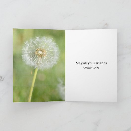 Löwenzahn Geburtstag Karte (Innenseite)