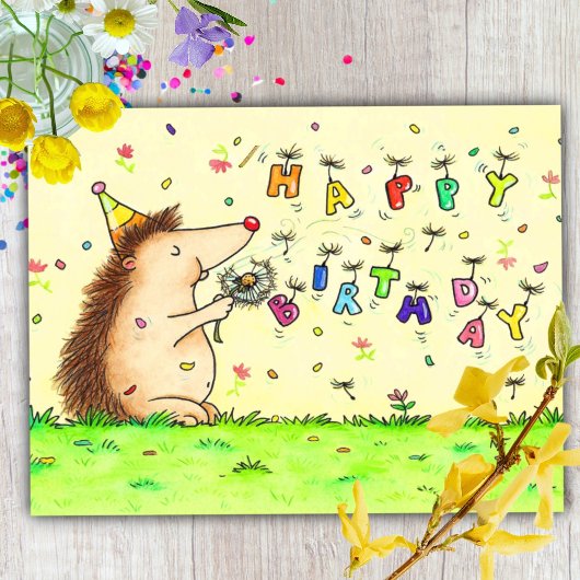Löwenzahn Geburtstag Postkarte
