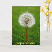 Löwenzahn-Hauch, alles Gute zum Geburtstag! Karte (Gelbe Blume)