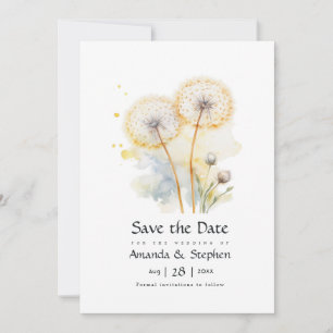 Löwenzahn-Hochzeit Save The Date