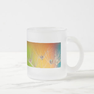 Löwenzahn-Hochzeitsbrause-Liebesmalerei Mattglastasse