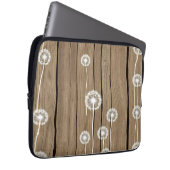 Löwenzahn-Holz-Rustikal-Muster Laptopschutzhülle (Vorne Rechts)