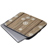 Löwenzahn-Holz-Rustikal-Muster Laptopschutzhülle (Vorne Knopf)