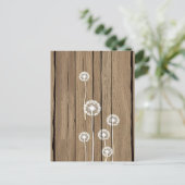 Löwenzahn-Holz-Rustikal-Muster Postkarte (Stehend Vorderseite)