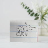 Löwenzahn Hund Postkarte (Stehend Vorderseite)