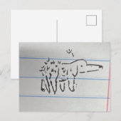 Löwenzahn Hund Postkarte (Vorne/Hinten)