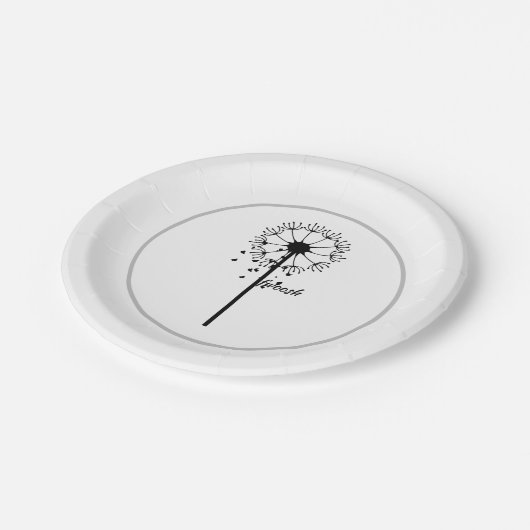 Löwenzahn im Garten Pappteller (Schrägansicht)