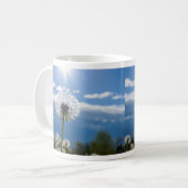 Löwenzahn im Licht Kaffeetasse (Vorderseite Links)