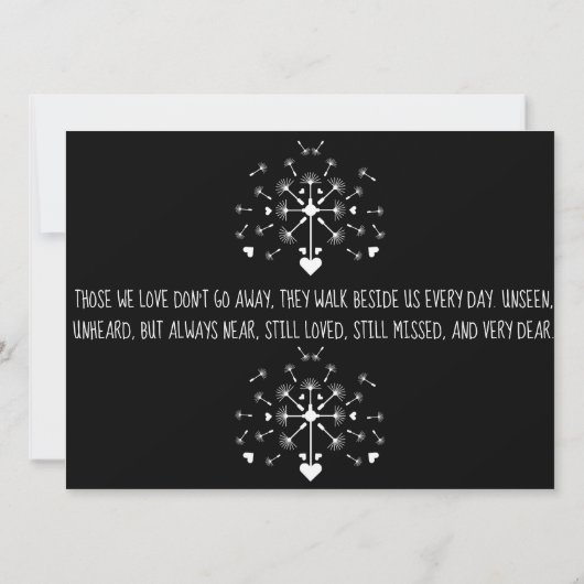 Löwenzahn im Wind in der Erinnerung (Rückseite)