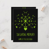 Löwenzahn im Wind in der Erinnerung Karte (Vorderseite/Rückseite Beispiel)